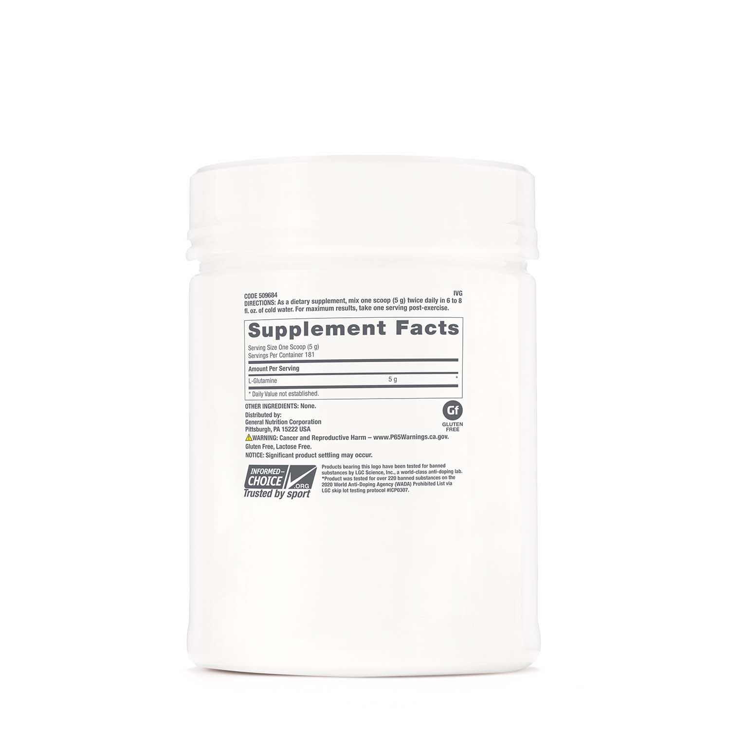 L-Glutamine 5000mg - Unflavored&nbsp;(181 Servings)  | GNC